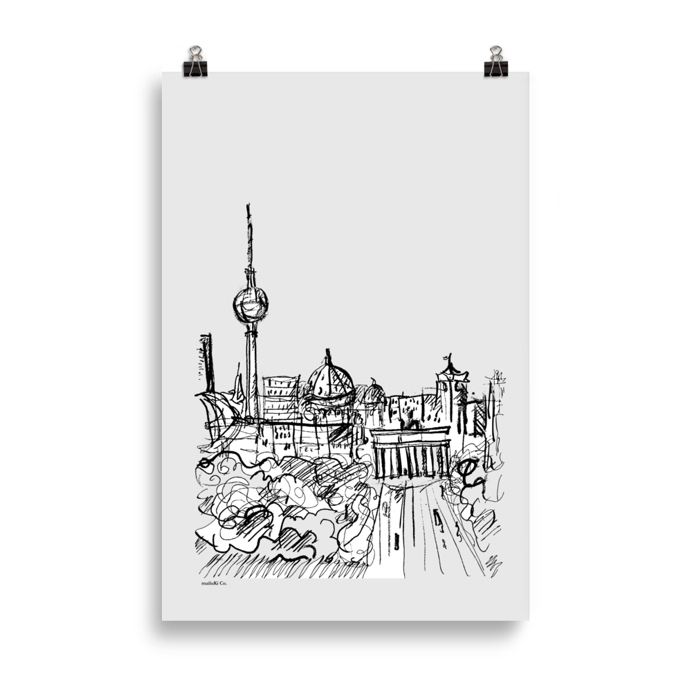 Berlin View Brandenburgertor - Drawing Poster