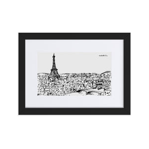 Paris - La Seine View - Matte Paper Framed Poster With Mat