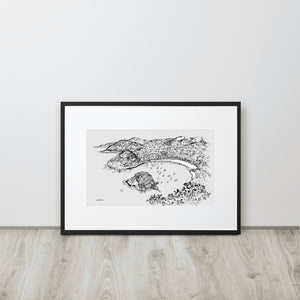 San Sebastian- Donostia- Basque Country- Panoramic View - Matte Paper Framed Poster With Mat