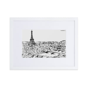 Paris - La Seine View - Matte Paper Framed Poster With Mat