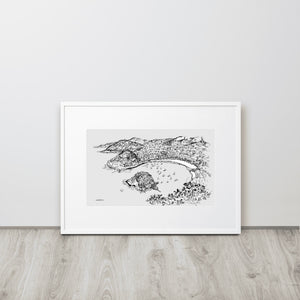San Sebastian- Donostia- Basque Country- Panoramic View - Matte Paper Framed Poster With Mat