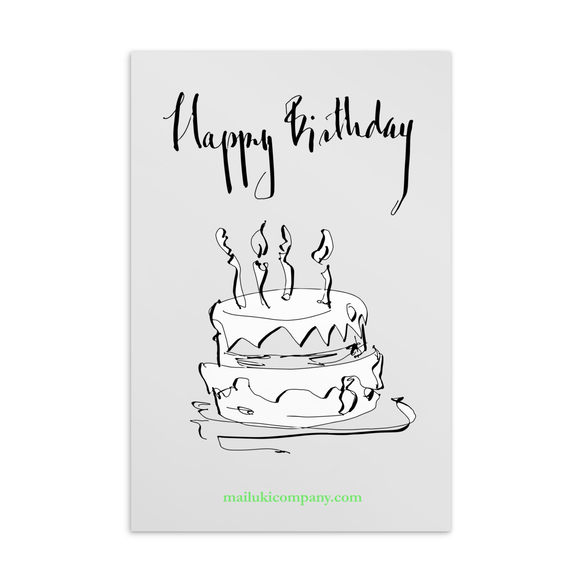 Postcard Happy Birthday Cake