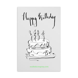 Postcard Happy Birthday Cake